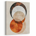 Abstract Wall Art – Burnt Orange & Beige Textured Geometric Canvas