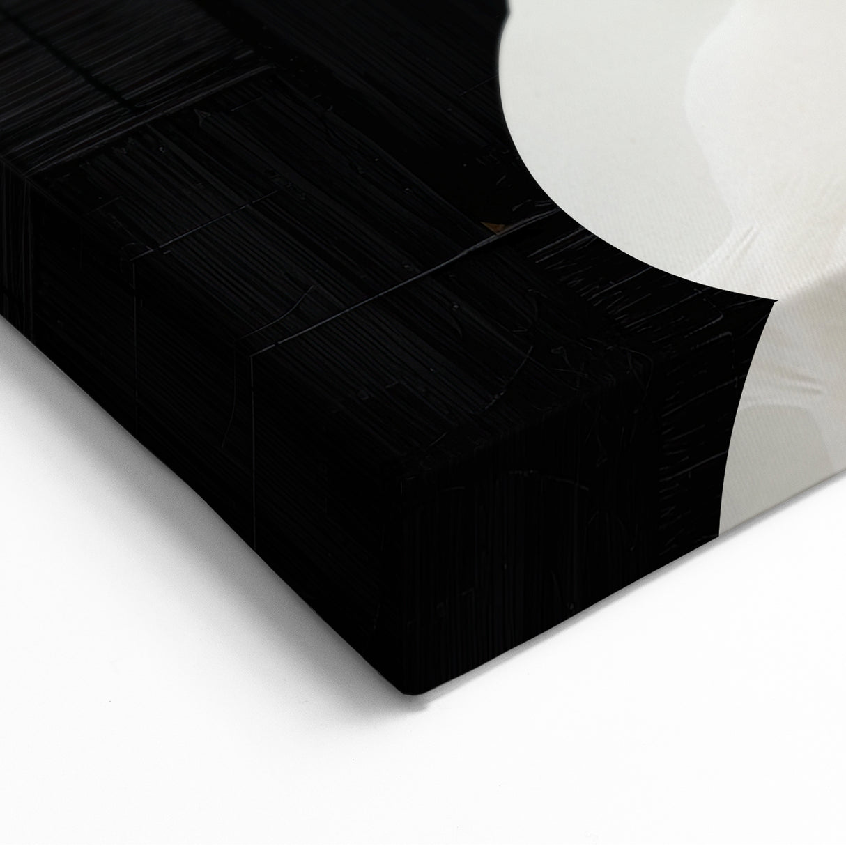 Earth Tone Art – Black and White Minimalist Abstract Canvas Print