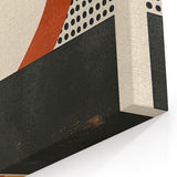 Contemporary Canvas Art – Geometric Burnt Orange and Black Design