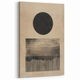 Abstract Wall Art – Beige and Black Minimalist Cosmic Geometry Print