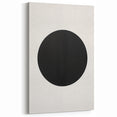 Minimalist Wall Decor – Black Circle on White Modern Abstract Canvas