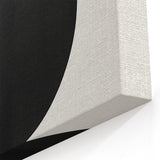 Minimalist Wall Decor – Black Circle on White Modern Abstract Canvas