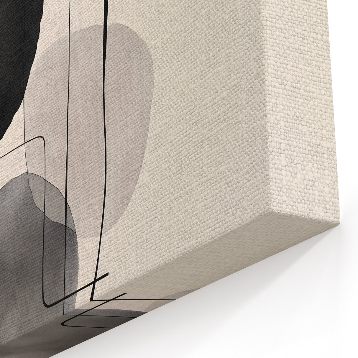 Abstract Wall Art – Modern Black and Gray Linework Minimalist Print