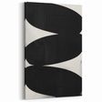 Modern Abstract Art – Bold Black Organic Shapes on White Canvas