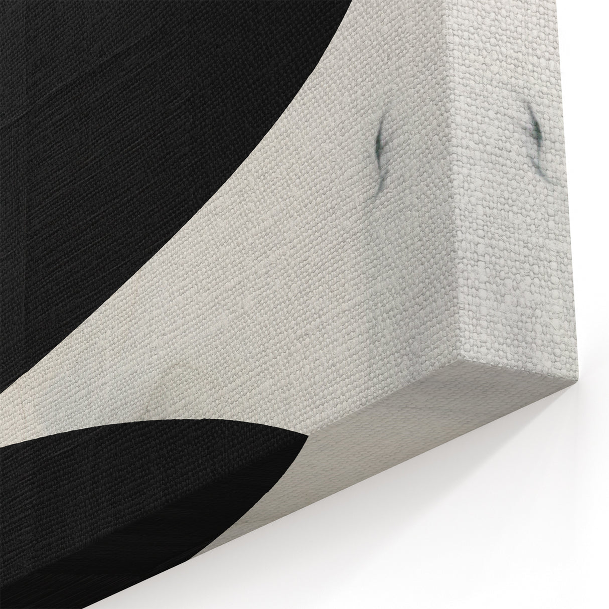 Modern Abstract Art – Bold Black Organic Shapes on White Canvas