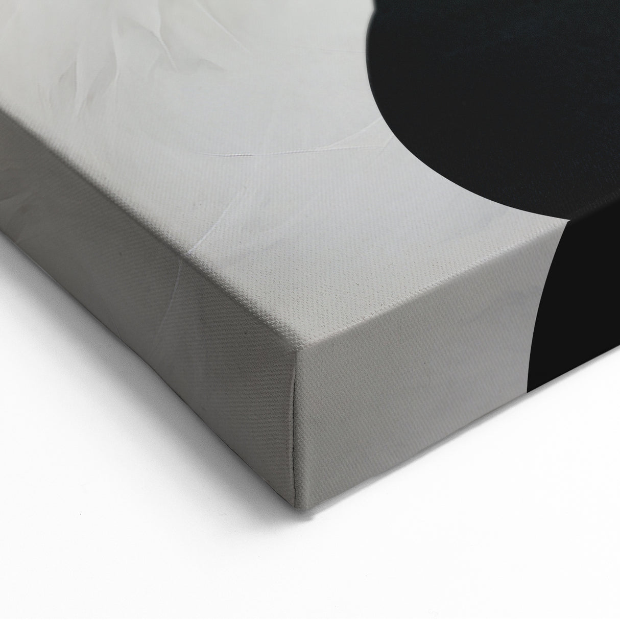 Modern Abstract Art – Bold Black Organic Shapes on White Canvas