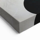Modern Abstract Art – Bold Black Organic Shapes on White Canvas