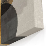 Earthen Harmony Abstracts – Gold & Black Geometric Wall Composition