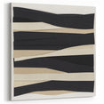 Contemporary Abstract Canvas – Neutral Black, Beige & Ivory Layers