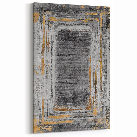 Earthen Harmony Abstracts – Gold and Gray Minimalist Wall Decor