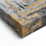 Earthen Harmony Abstracts – Gold and Gray Minimalist Wall Decor