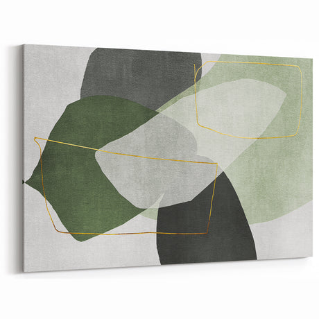 Modern Abstract Art in Green – Contemporary Earthen Harmony Canvas