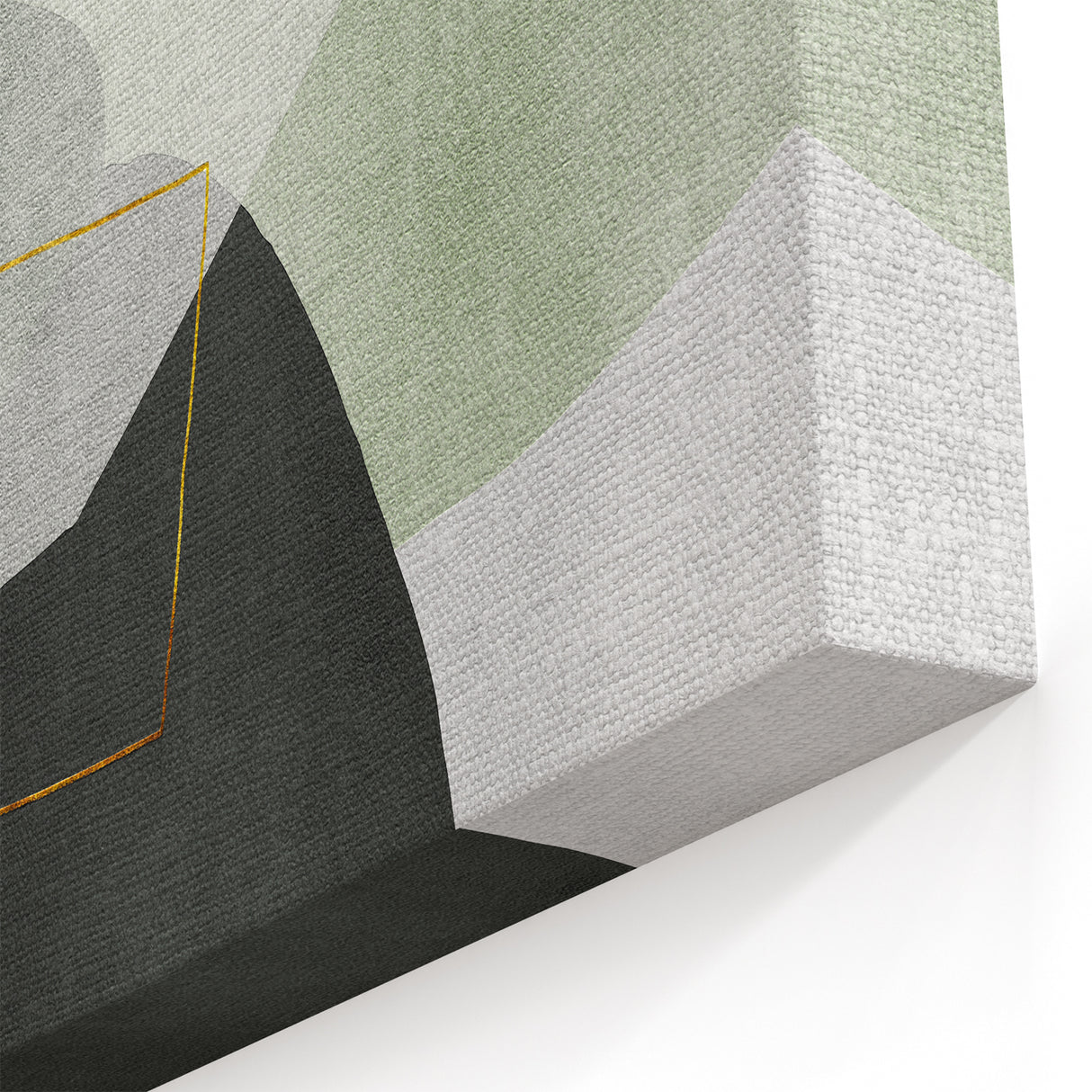 Modern Abstract Art in Green – Contemporary Earthen Harmony Canvas