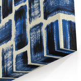 Modern Monochrome Abstract Wall Art – Earthen Harmony Blue Print