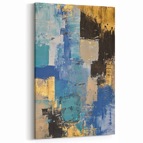 Bold Oceanic Hues – Earthen Harmony Neutral Abstract Prints