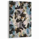 Textured Energy – Black & Teal Earthen Harmony Abstracts Print