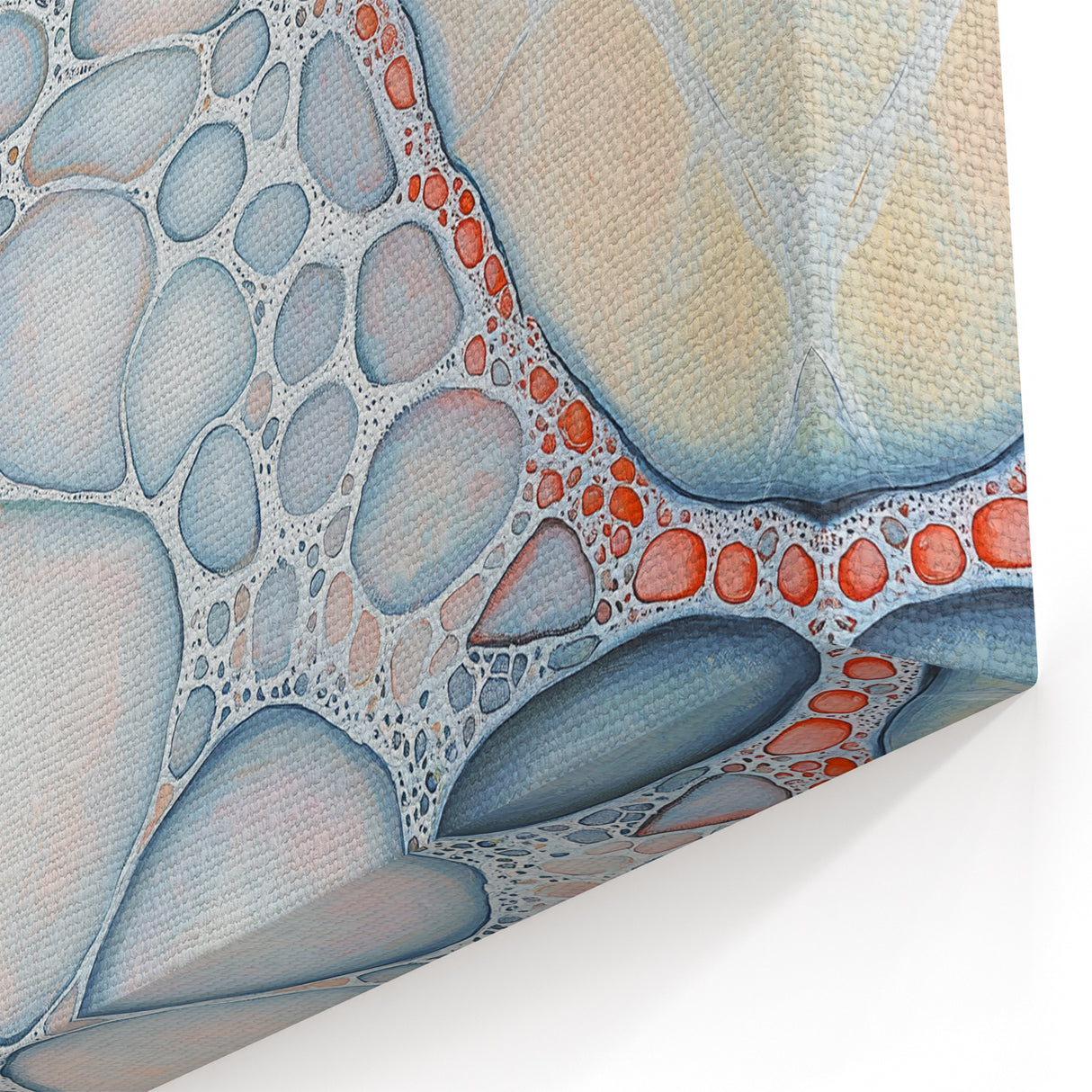 Organic Cells in Soft Tones – Earthen Harmony Earth Tone Art Print