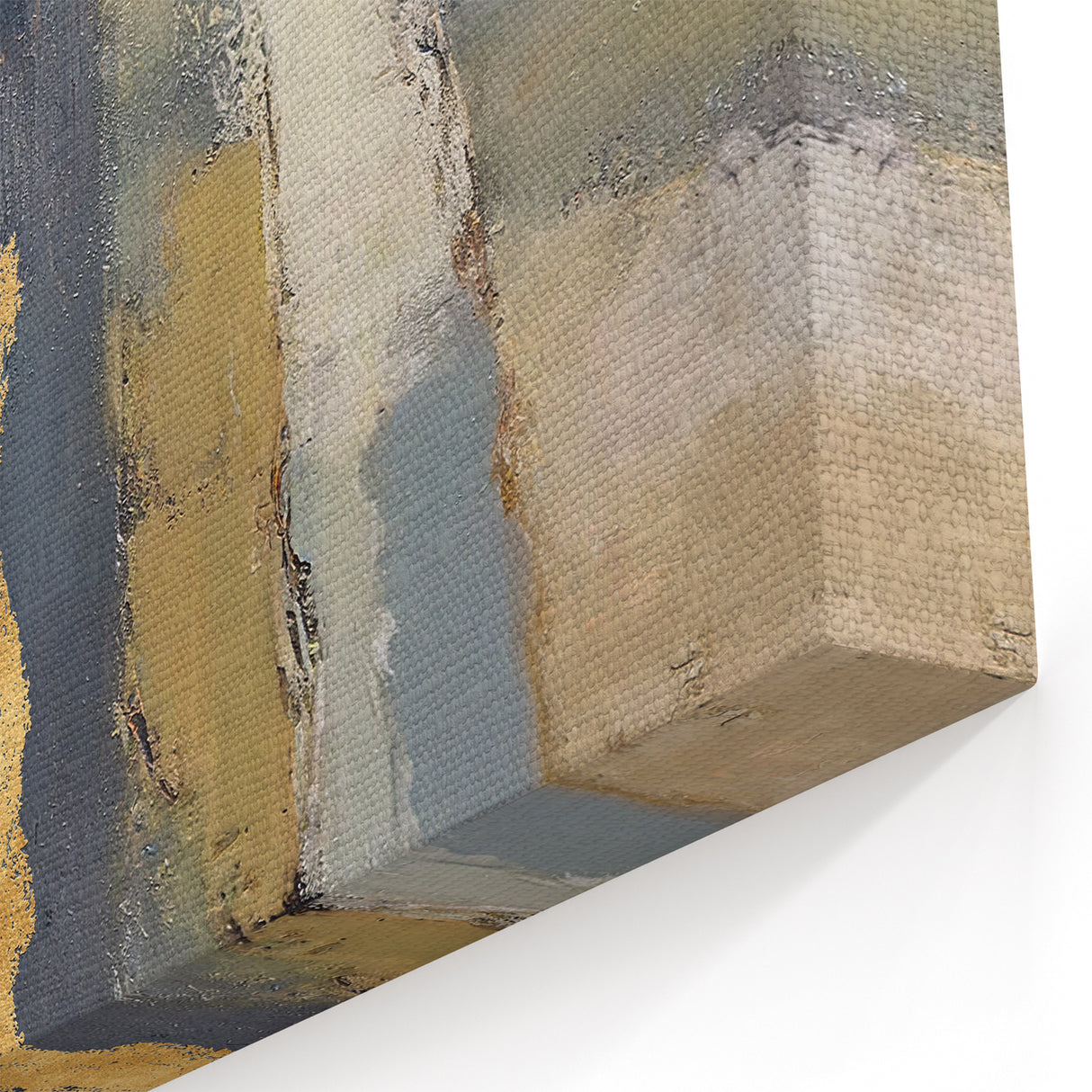 Layered Terrain – Earth Tone Abstract Wall Art in Olive and Gold