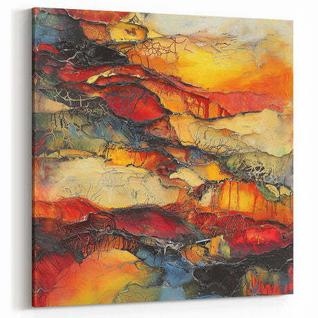 Molten Layers – Earthen Harmony Minimalist Wall Decor in Warm Tones