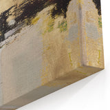 Gilded Depth – Contemporary Gold and Teal Abstract Wall Art
