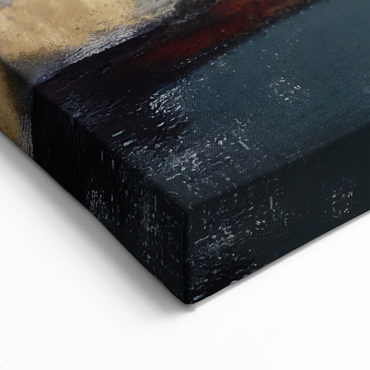 Gilded Depth – Contemporary Gold and Teal Abstract Wall Art