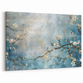 Blossom Breeze – Floral Abstract Wall Art in Blue and White Tones