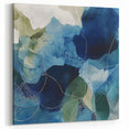 Minimalist Abstract Wall Art – Deep Blue and Teal Canvas Print