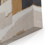 Textured Blocks – Contemporary Canvas Art in Earthen Harmony Abstracts