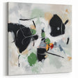 Colorful Abstract Wall Art – Bold Black and Green Modern Canvas