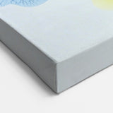 Large Abstract Wall Art – Flowing Blue and Yellow Modern Canvas
