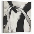 Large Abstract Wall Art – Modern Black and White Minimalist Canvas