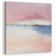 Large Abstract Wall Art – Soft Pink, White & Blue Minimalist Canvas