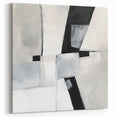 Minimalist Abstract Wall Art – Black & Gray Modern Canvas Design