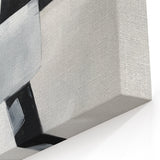 Minimalist Abstract Wall Art – Black & Gray Modern Canvas Design