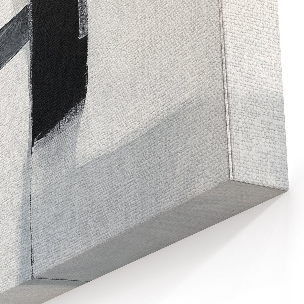 Modern Abstract Wall Art – Monochrome Balance in Black and Gray