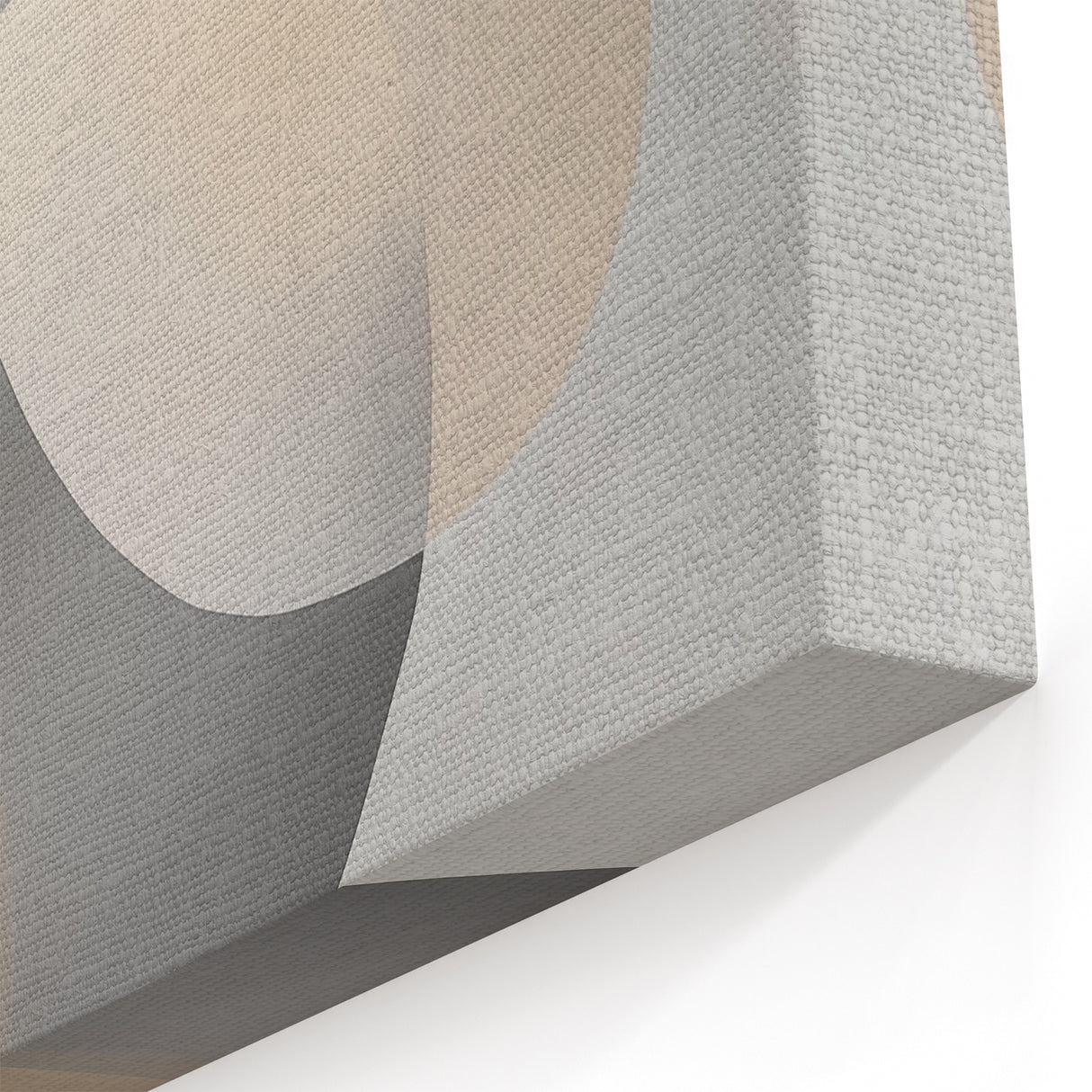 Abstract Art Prints – Beige & Gray Organic Shape Modern Wall Canvas