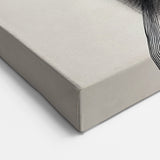 Modern Abstract Wall Art – Dynamic Charcoal Linework on Beige