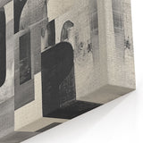 Abstract Art Prints – Black & White Textured Block Composition