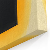 Abstract Art Prints – Black Square with Glowing Orange Gradient