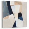 Geometric Abstract Wall Decor – Navy and Beige Minimalist Canvas