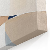 Minimalist Abstract Wall Art – Neutral Beige and Navy Canvas