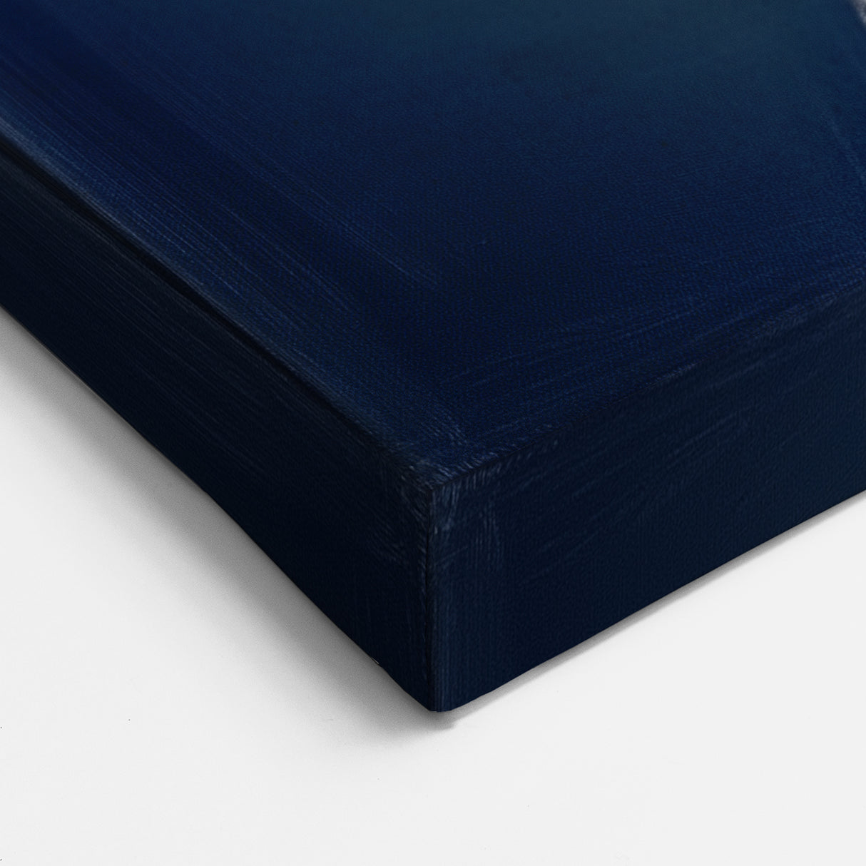 Minimalist Abstract Wall Art – Neutral Beige and Navy Canvas
