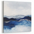 Modern Abstract Wall Art – Navy and Gray Geometric Canvas