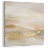 Colorful Abstract Wall Art – Blush and Gold Soft Modern Canvas