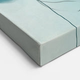 Modern Abstract Wall Art – Teal, Aqua & Yellow Minimalist Canvas