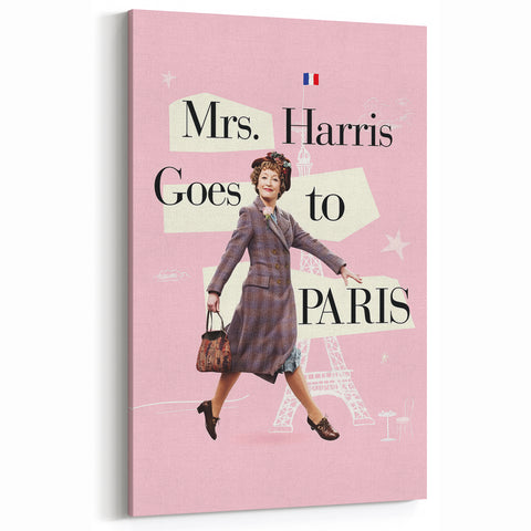 2020s Vintage Movie Poster – Mrs. Harris Goes to Paris | Retro Film Art