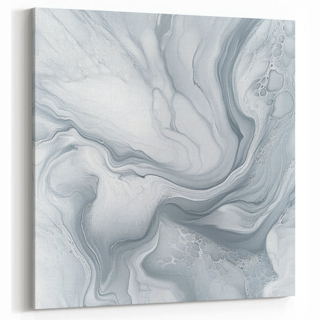 Modern Abstract Wall Art – Light Gray & White Minimalist Canvas