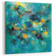 Tropical Abstract Wall Art – Turquoise, Lime & Coral Canvas Print
