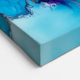 Luxury Abstract Wall Art – Royal Blue, Violet & Gold Canvas Print