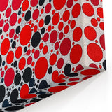 Geometric Abstract Wall Art – Red, Pink & Blue Circle Canvas